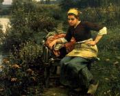 Woman in Landscape - 丹尼尔·李奇微爵士